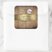 Etiketten van natuurhartige houtkorrels Gold Decor (Tas)