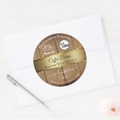 Etiketten van natuurhartige houtkorrels Gold Decor (Envelop)