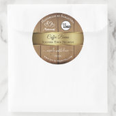 Etiketten van natuurhartige houtkorrels Gold Decor (Tas)