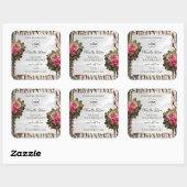 Etiketten van natuurlijke bomen Bark White Wood Pr (Vel)