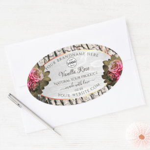 Etiketten van natuurlijke bomen Bark White Wood Pr