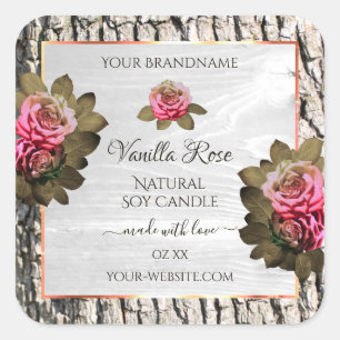 Etiketten van natuurlijke boomschors Witte houtkor