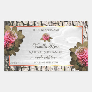 Etiketten van natuurlijke boomschors Witte houtkor