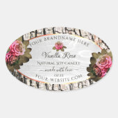 Etiketten van natuurlijke boomschors Witte houtkor (Voorkant)