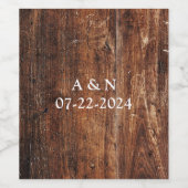 Etiketten van rotsoude houten flessen (Enkel label)