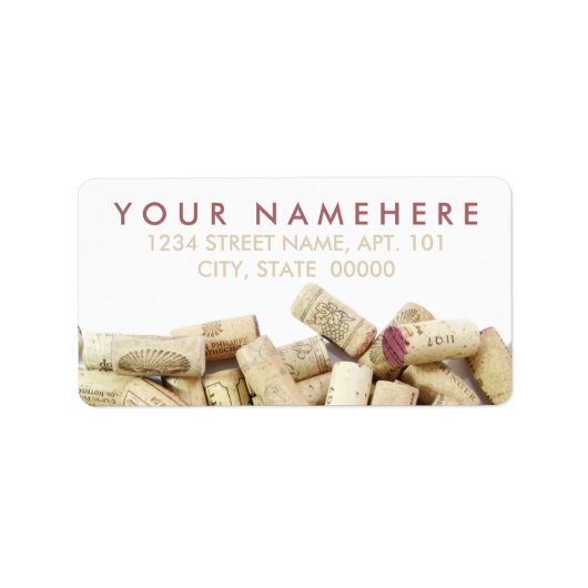 Etiketten van wijnkurken (Voorkant)