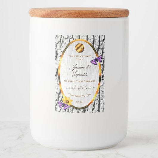 Etiketten van witte houtkorrel - Bark - Product to (Voorkant)