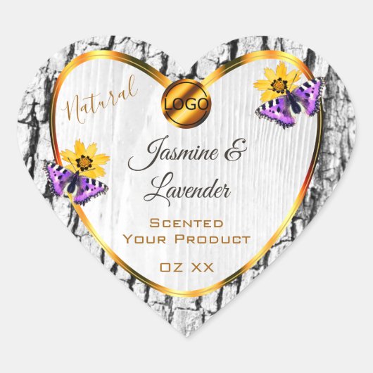 Etiketten van witte houtkorrel - Bark - Product to (Voorkant)