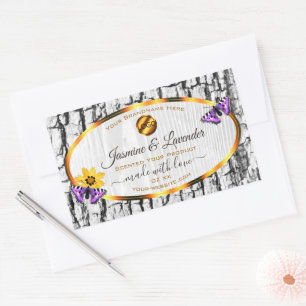 Etiketten van witte houtkorrel - Bark - Product to