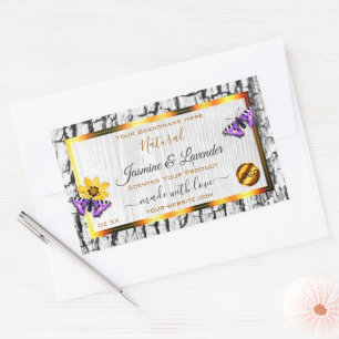 Etiketten van witte houtkorrel - Bark - Product to