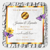 Etiketten van witte houtkorrel - Bark - Product to (Voorkant)