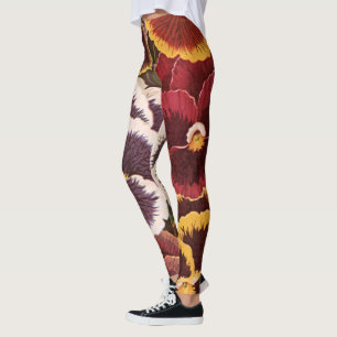  etiketten van zaadverpakkingen, tuinpootbloemen leggings