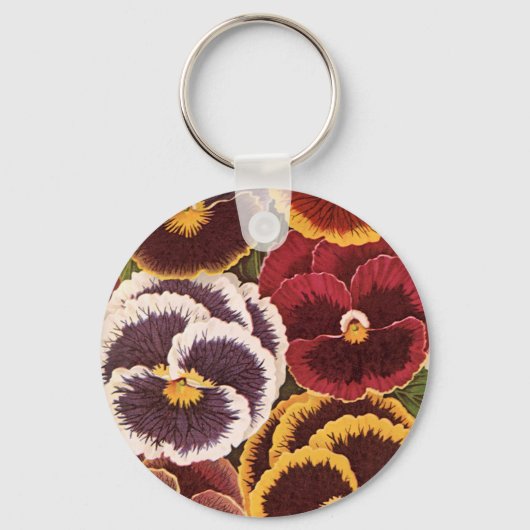 etiketten van zaadverpakkingen, tuinpootbloemen sleutelhanger (Voorkant)