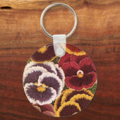  etiketten van zaadverpakkingen, tuinpootbloemen sleutelhanger (Achterkant)