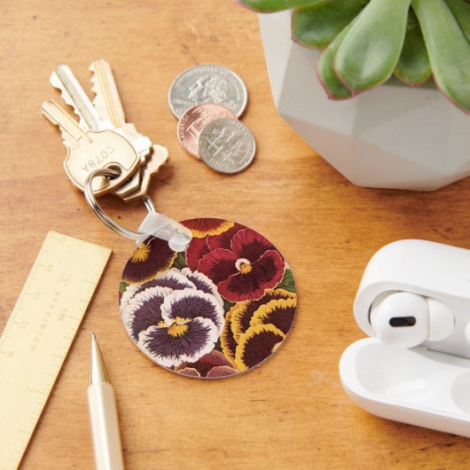 etiketten van zaadverpakkingen, tuinpootbloemen sleutelhanger (Bureau)