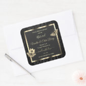 Etiketten van zwarte-boomschors en houtachtige kor (Envelop)