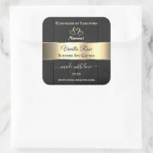 Etiketten van zwarte houtkorrel Gold Decor Product (Tas)