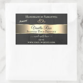 Etiketten van zwarte houtkorrel Gold Decor Product (Tas)