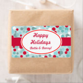 Etiketten voor aangepaste Frosty Stippen-feestdage (Insitu)