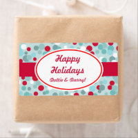 Etiketten voor aangepaste Frosty Stippen-feestdage