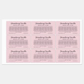 Etiketten voor aangepaste kleurscript voor ingredi labels (Vel)