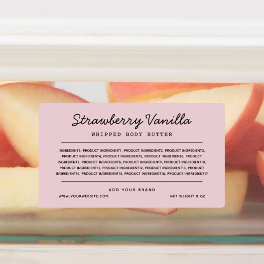 Etiketten voor aangepaste kleurscript voor ingredi labels (Aangebracht)