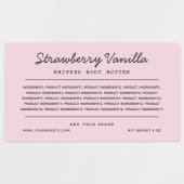 Etiketten voor aangepaste kleurscript voor ingredi labels (Design 1)