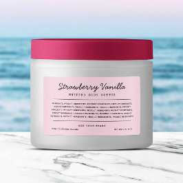 Etiketten voor aangepaste kleurscript voor ingredi labels