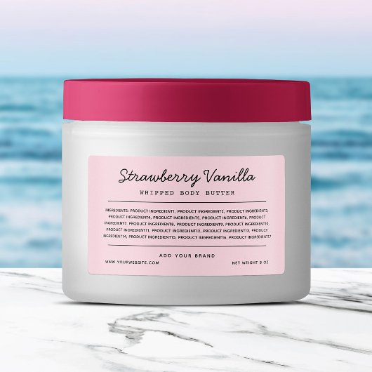 Etiketten voor aangepaste kleurscript voor ingredi labels