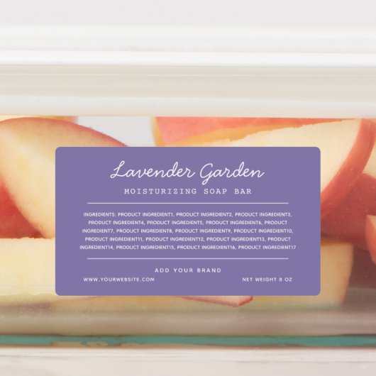 Etiketten voor aangepaste kleurscript voor ingredi labels (Aangebracht)