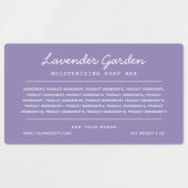 Etiketten voor aangepaste kleurscript voor ingredi labels (Design 1)