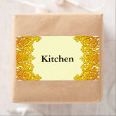 Etiketten voor aangepaste Label Gele  Floral Art L (Insitu)