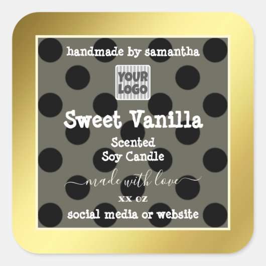 Etiketten voor aangepaste Logo-productverpakking G (Voorkant)