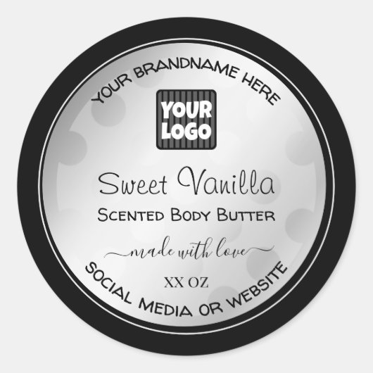 Etiketten voor aangepaste Logo-productverpakking S (Voorkant)