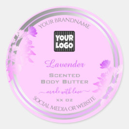 Etiketten voor aangepaste Logo Verpakking Paars Si