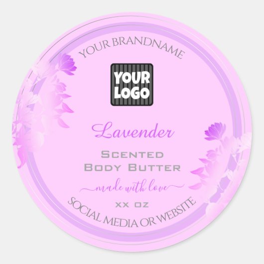 Etiketten voor aangepaste Logo Verpakking Paars Si (Voorkant)