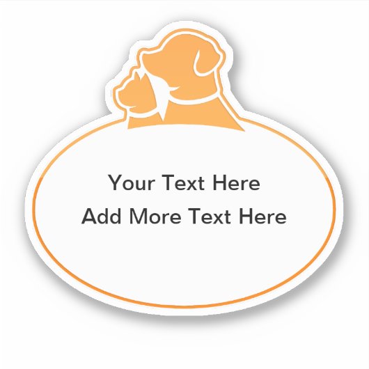 Etiketten voor aangepaste Sticker voor dierenverzo (Voorkant)