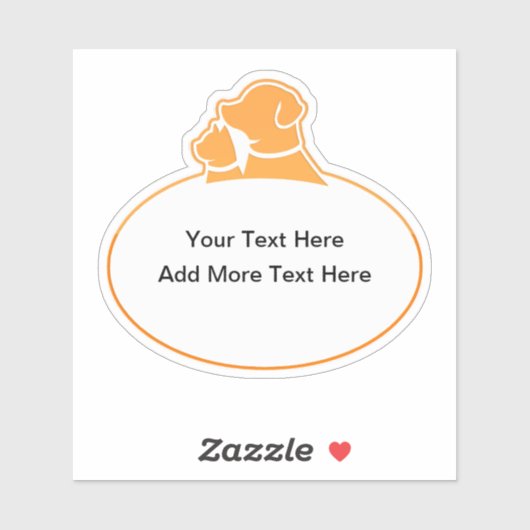 Etiketten voor aangepaste Sticker voor dierenverzo (Vel)