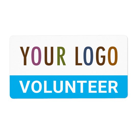 Etiketten voor aangepaste vrijwilligers met Logo b (Voorkant)