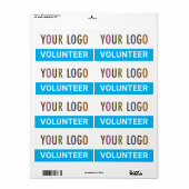 Etiketten voor aangepaste vrijwilligers met Logo b (Full Sheet)