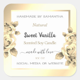 Etiketten voor Antiek Floral Gold Product, wit