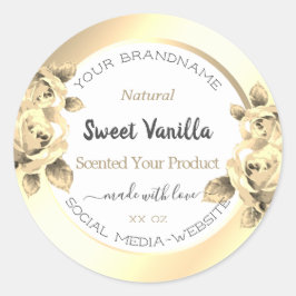Etiketten voor Antiek Floral Gold Product, wit