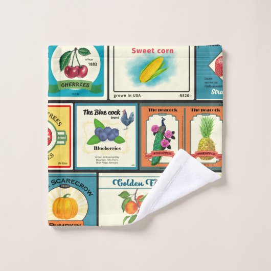 Etiketten voor  blik bad handdoek (Wasdoekje)