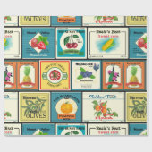 Etiketten voor  blik cadeaupapier (Vlak)