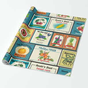 Etiketten voor  blik cadeaupapier