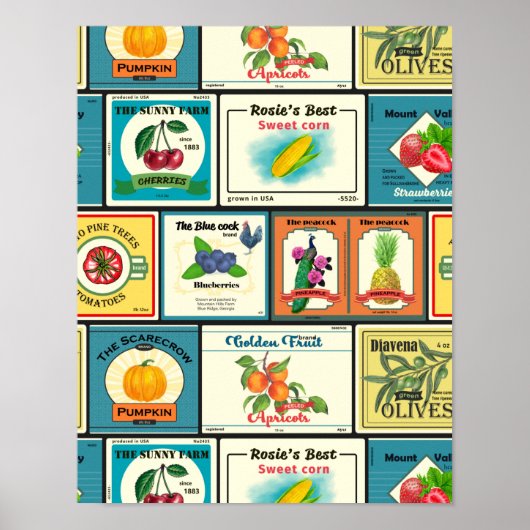 Etiketten voor  blik poster (Voorkant)