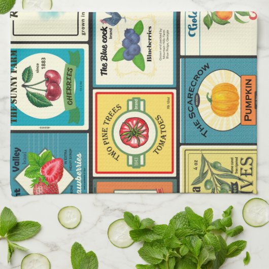 Etiketten voor  blik theedoek (Gevouwen)