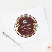 Etiketten voor Bourgogne Floral - Eigen Logo Gold (Envelop)