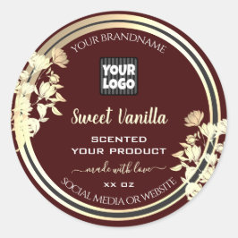 Etiketten voor Bourgogne Floral - Eigen Logo Gold