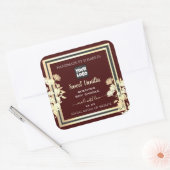 Etiketten voor Bourgogne Floral - Eigen Logo Gold (Envelop)